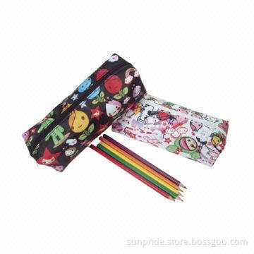 Children's Pencil Case with Pattern, Made of Ripstop Polyester, Ideal for School and Office Use